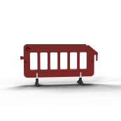 Crowd barrier | made of plastic | fence element red | without film